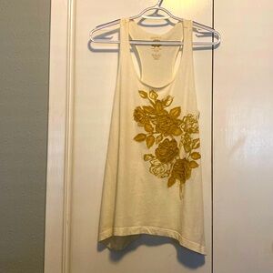 Lucky Brand Tank Top Off White Cream Womens